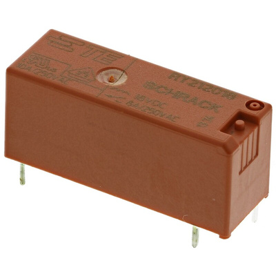 TE Connectivity PCB Mount Power Relay, 18V dc Coil, 8A Switching Current, SPDT