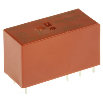 TE Connectivity PCB Mount Power Relay, 9V dc Coil, 8A Switching Current, DPDT