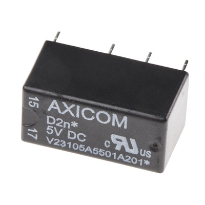 TE Connectivity PCB Mount Power Relay, 5V dc Coil, 3A Switching Current, DPDT