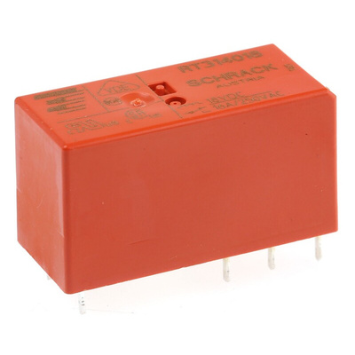 TE Connectivity PCB Mount Power Relay, 18V dc Coil, 16A Switching Current, SPDT