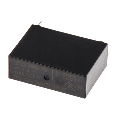 TE Connectivity PCB Mount Power Relay, 5V dc Coil, 3A Switching Current, SPST