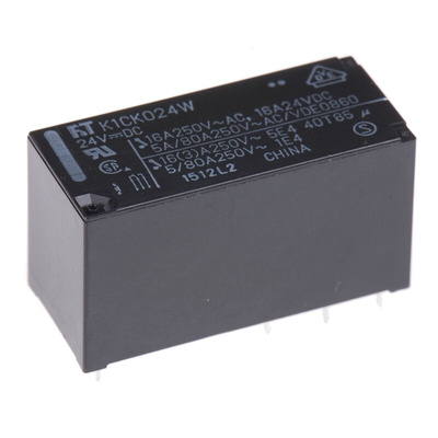 Fujitsu PCB Mount Power Relay, 24V dc Coil, 16A Switching Current, SPDT