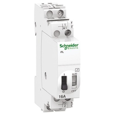 Schneider Electric DIN Rail Power Relay, 12 V dc, 24V ac Coil, 16A Switching Current, SPST