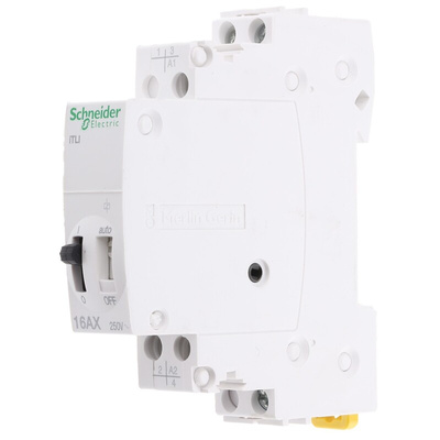 Schneider Electric DIN Rail Power Relay, 12 V dc, 24V ac Coil, 16A Switching Current, SPDT
