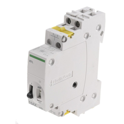 Schneider Electric DIN Rail Power Relay, 110 V dc, 230 → 240V ac Coil, 16A Switching Current, DPST