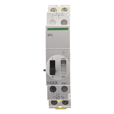 Schneider Electric DIN Rail Power Relay, 110 V dc, 230 → 240V ac Coil, 16A Switching Current, DPST