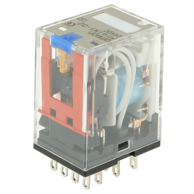 Omron Plug In Power Relay, 24V dc Coil, 5A Switching Current, 4PDT