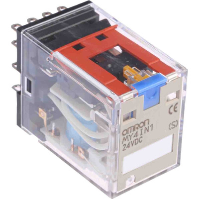Omron Plug In Power Relay, 24V dc Coil, 5A Switching Current, 4PDT