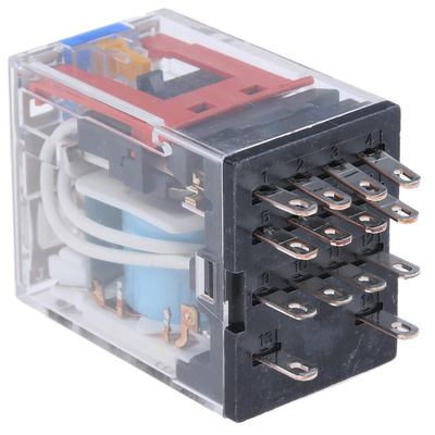 Omron Plug In Power Relay, 100 → 110V ac Coil, 5A Switching Current, 4PDT