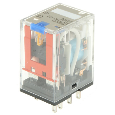 Omron Plug In Power Relay, 24V dc Coil, 10A Switching Current, DPDT