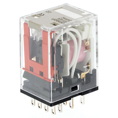 Omron Plug In Power Relay, 24V ac Coil, 5A Switching Current, 4PDT