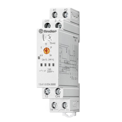 Finder DIN Rail Power Relay, 230V ac Coil, 16A Switching Current, SPST
