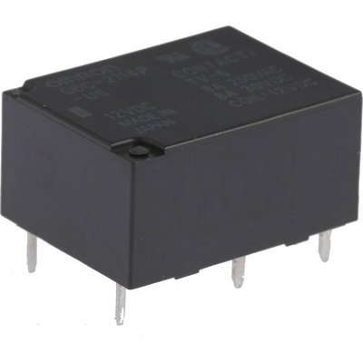 Omron PCB Mount Power Relay, 12V dc Coil, 8A Switching Current, SPST
