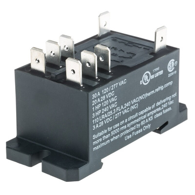 Schneider Electric Panel Mount Power Relay, 24V dc Coil, 20A Switching Current, DPDT