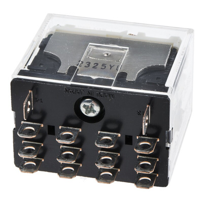 Omron Plug In Power Relay, 24V dc Coil, 10A Switching Current, 4PDT