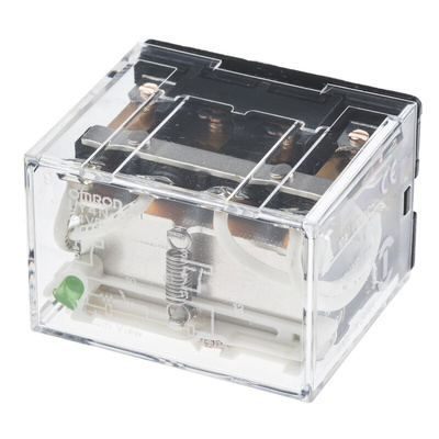 Omron Plug In Power Relay, 24V dc Coil, 10A Switching Current, 4PDT