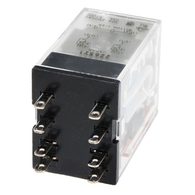 Omron Plug In Non-Latching Relay, 24V dc Coil, 10A Switching Current, DPDT