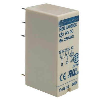 Schneider Electric Plug In Power Relay, 240V ac Coil, 12A Switching Current, SPDT