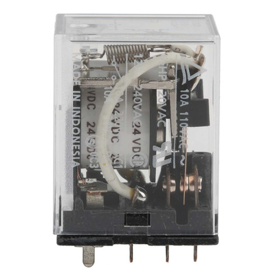 Omron PCB Mount Power Relay, 24V dc Coil, 10A Switching Current, DPDT