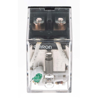Omron Plug In Power Relay, 24V dc Coil, 10A Switching Current, DPDT