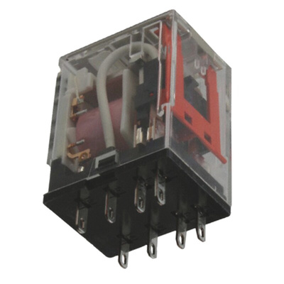 Omron Plug In Power Relay, 110V dc Coil, 5A Switching Current, DPDT