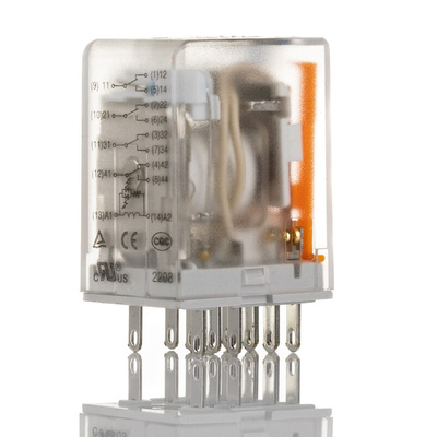 Weidmuller Panel Mount Power Relay, 24V dc Coil, 10mA Switching Current, 4PDT