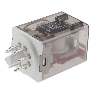 Hongfa Europe GMBH Plug In Power Relay, 24V dc Coil, 10A Switching Current, DPDT