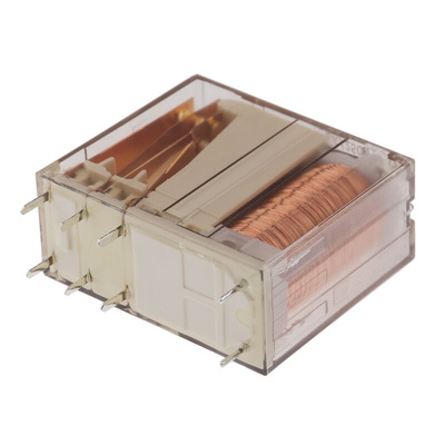 TE Connectivity PCB Mount Non-Latching Relay, 6V dc Coil, 8A Switching Current, DPDT