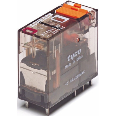 TE Connectivity PCB Mount Power Relay, 24V ac Coil, 8A Switching Current, DPDT