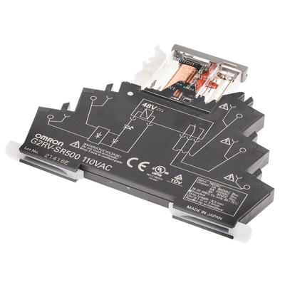Omron DIN Rail Power Relay, 110V ac Coil, 6A Switching Current, SPDT