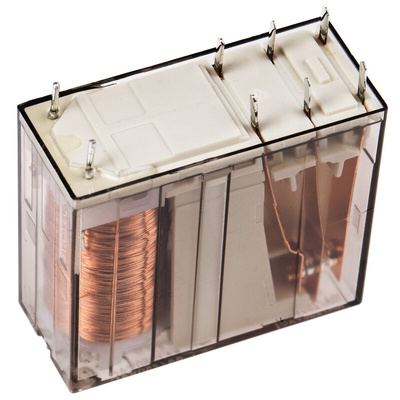TE Connectivity PCB Mount Non-Latching Relay, 5V dc Coil, 8A Switching Current, DPDT
