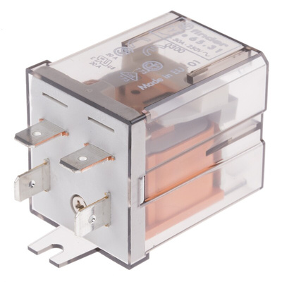 Finder Flange Mount Power Relay, 110V ac Coil, 30A Switching Current, SPST