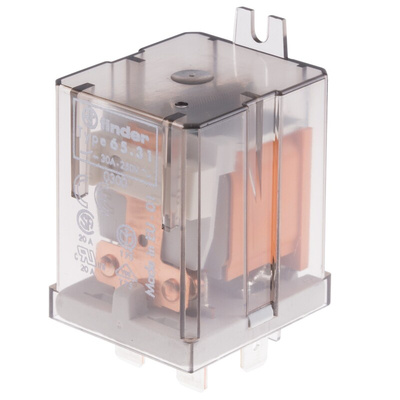 Finder Flange Mount Power Relay, 110V ac Coil, 30A Switching Current, SPST
