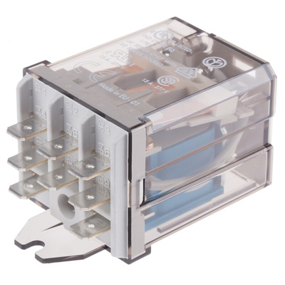 Finder Flange Mount Power Relay, 12V dc Coil, 16A Switching Current, 3P-NO