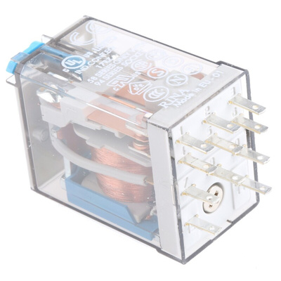 Finder Plug In Power Relay, 12V dc Coil, 10A Switching Current, 3PDT