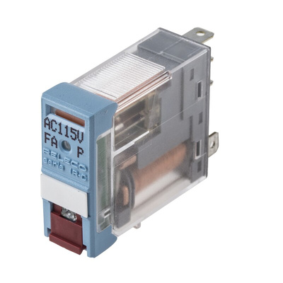 Releco PCB Mount Power Relay, 115V ac Coil, 10A Switching Current, SPDT