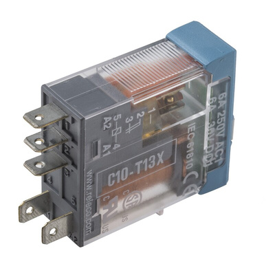 Releco PCB Mount Power Relay, 115V ac Coil, 6A Switching Current, SPDT