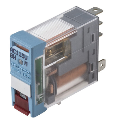 Releco PCB Mount Power Relay, 115V ac Coil, 6A Switching Current, SPDT