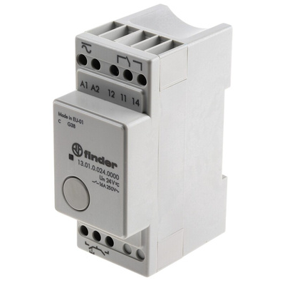 Finder DIN Rail Power Relay, 24V ac/dc Coil, 16A Switching Current, SPDT