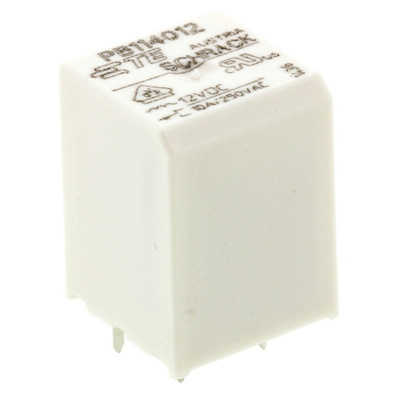 TE Connectivity PCB Mount Power Relay, 12V dc Coil, 10A Switching Current, SPDT