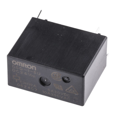 Omron PCB Mount Power Relay, 24V dc Coil, 10A Switching Current, SPDT