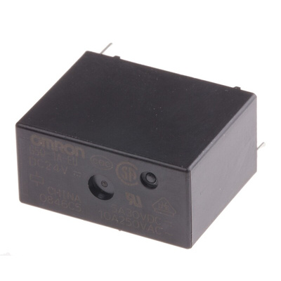 Omron PCB Mount Power Relay, 24V dc Coil, 10A Switching Current, SPST