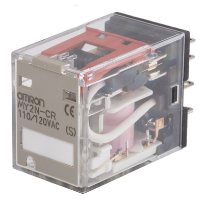 Omron Plug In Power Relay, 120V ac Coil, 10A Switching Current, DPDT
