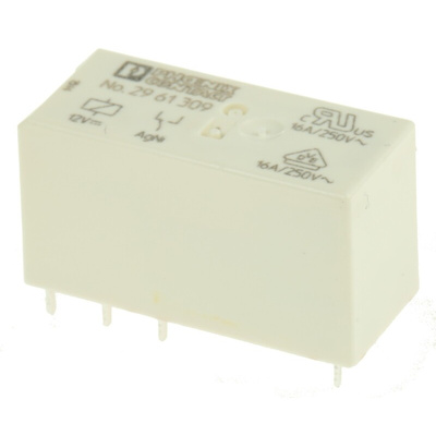 Phoenix Contact PCB Mount Power Relay, 12V dc Coil, 16A Switching Current, SPDT