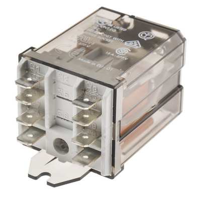 Finder Flange Mount Power Relay, 24V ac Coil, 16A Switching Current, DPDT