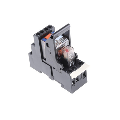 TE Connectivity DIN Rail Power Relay, 12V dc Coil, 12A Switching Current, DPDT