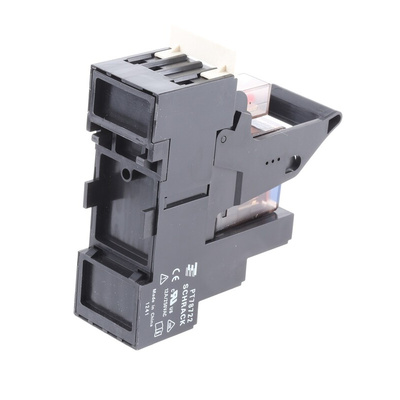 TE Connectivity DIN Rail Power Relay, 12V dc Coil, 12A Switching Current, DPDT