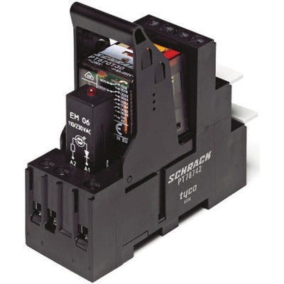 TE Connectivity DIN Rail Power Relay, 115V ac Coil, 6A Switching Current, 4PDT