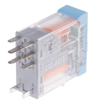 Releco PCB Mount Power Relay, 110V dc Coil, 15A Switching Current, DPDT