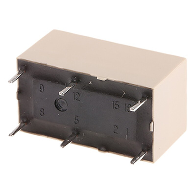 Panasonic DPST Non-Latching Relay PCB Mount, 24V dc Coil, 5 A